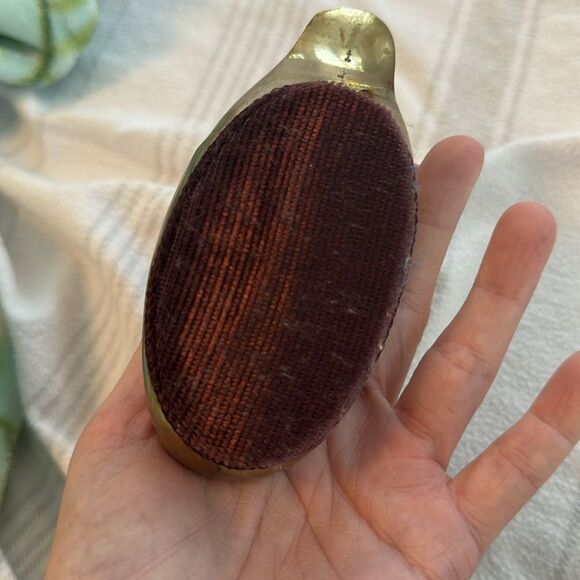 Mid-Century Brass Duck Lint Brush - Picture 4 of 5